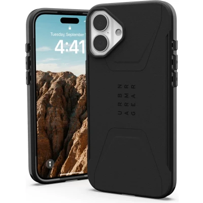 Afbeelding van UAG Civilian Hoesje Geschikt voor Apple iPhone 16 Plus Compatibel met MagSafe Back Cover Magneet Zwart
