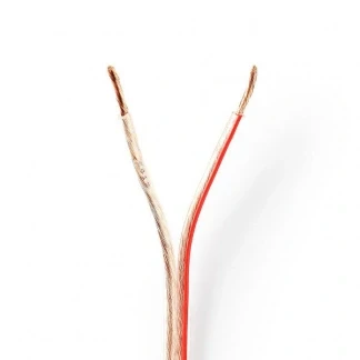 Afbeelding van Luidsprekerkabel op rol 100 meter (2.5 mm², Transparant)