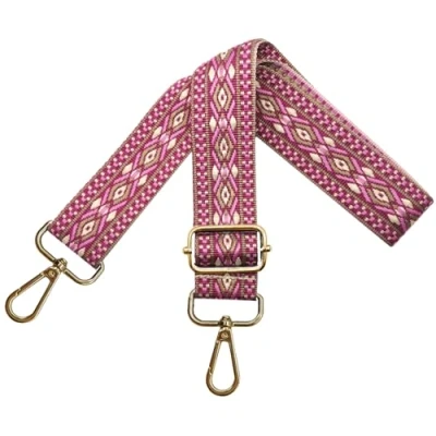 Afbeelding van N17 Verstelbare schouderriem voor damestassen en tassen, verwisselbare tasriem, 3,8 cm breed, met goudkleurige karabijnhaak, handtassen, roze