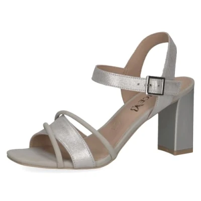 Afbeelding van Caprice Sandalen, Dames, Maat: 41, Silver comb Leer/ synthetisch