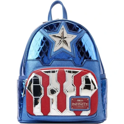 Afbeelding van Loungefly Marvel Shine Captain America Cosplay MINI Backpac Unisexk Backpack mulitcoloured voor kinderen, Maat: One Size, Mulit coloured
