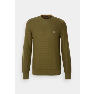 Afbeelding van HUGO BOSS heren Anion fijngebreide pullover in kasjmierblend de kleur Groen, maat: L