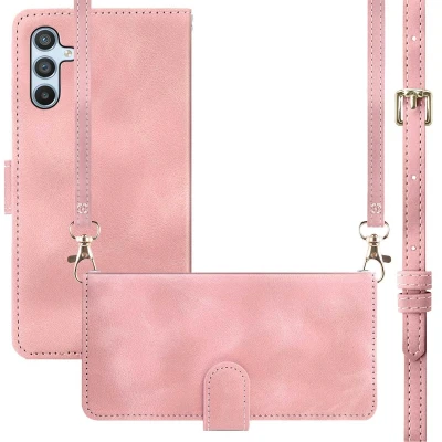 Afbeelding van imoshion Hoesje Geschikt voor Samsung Galaxy A56 met Pasjeshouder Bookcase koord Roze