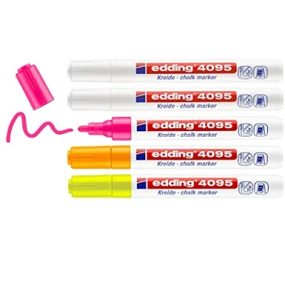 Afbeelding van edding 4095 ass. kalk window marker 5ST 2 3 mm / 4 5999