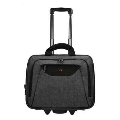 Afbeelding van Enrico Benetti Frankfurt Laptop Trolley 17&#039;&#039; grey2 Zachte koffer