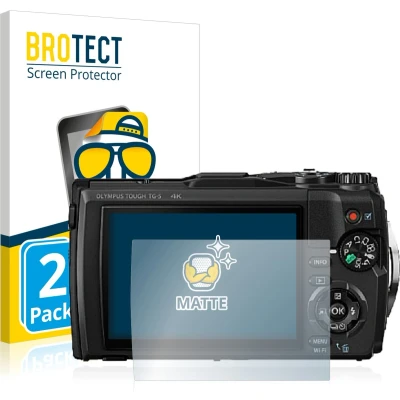 Afbeelding van BROTECT Screenprotector voor Olympus Tough TG 5 Folie Beschermfolie matte (2 Stuks)