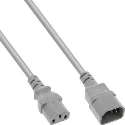 Afbeelding van C13 C14 stroomkabel voor UPS/PDU 3x 0,75mm / grijs 0,50 meter