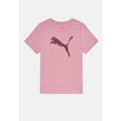 Afbeelding van Puma LOGO Graphic TEE Unisex Tshirt print voor kinderen, Maat: 152, Poised pink
