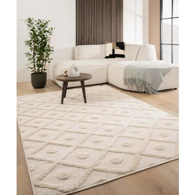Afbeelding van Scandinavisch Vloerkleed Arc Diamond Crème 160x230 Cm