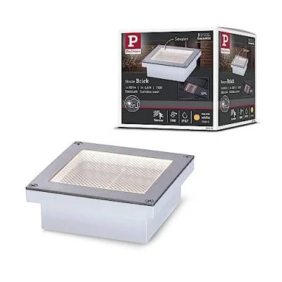 Afbeelding van Paulmann Grondinbouwspot 100 x Brick Met Bewegingsmelder IP67 Staal
