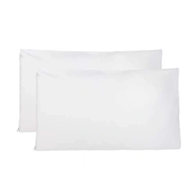Afbeelding van FARFALLAROSSA Kussensloop, 40 x 80 cm, 2 stuks, rechthoekig, 100% katoen, met sluiting, wit