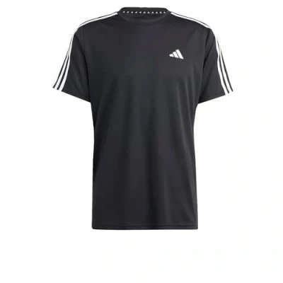 Afbeelding van Train Essentials 3 Stripes Shirt Heren Black White 991 XLT Sportshirt