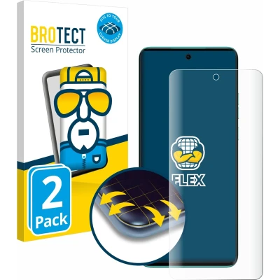 Afbeelding van BROTECT Screenprotector voor Motorola Edge 40 Neo Folie Beschermfolie transparant volledig dekking (2 Stuks)