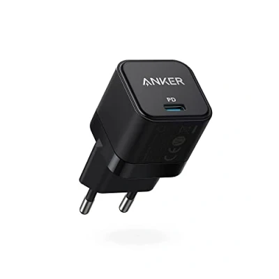 Afbeelding van Anker A2149311 PowerPort III 20W USB C voeding laadkubus snellaadoptie, compatibel met iPhone 13/13 Mini/13 Pro/13 Pro Max/12, Galaxy, Pixel 4/3, iPad/iPad Mini, zwart (oplaadkabel niet inbegrepen)