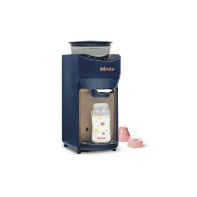 Afbeelding van Béaba Milkeo® Plus Babyflesdispenser Flessenwarmer onderweg tot 70C Nachtblauw