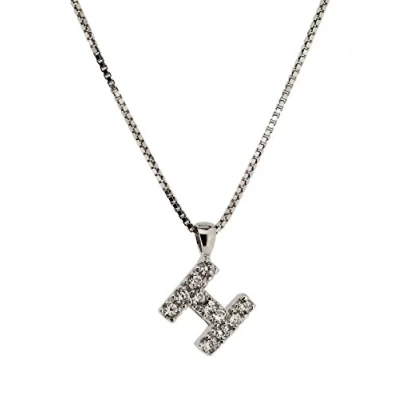 Afbeelding van Orphelia Zilver Alphabet hanger met ketting 42 cm Zirconium