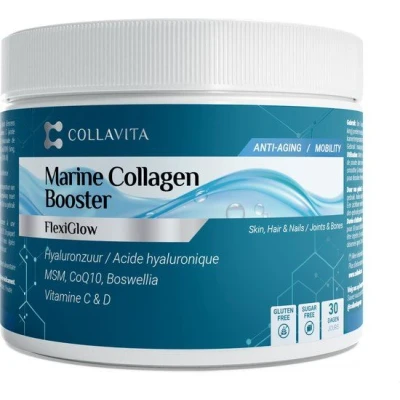 Afbeelding van Collavita FlexiGlow Premium viscollageen Vitamine C, D3, MSM, Q10, Boswellia, Hyaluronzuur