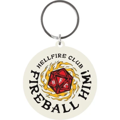 Afbeelding van Netflix Stranger Things &quot;Fireball Him!&quot; Rubberen Sleutelhanger 6cm