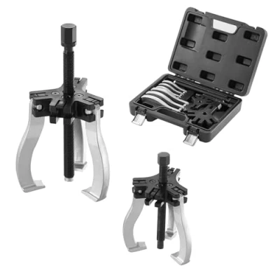 Image de VEVOR Extracteur de Roulement à 2/3 Mâchoires 2PCs Arrache Traction 2/5 T en Acier Moyeu Roue Ouverture 76,2 mm 177,8 mm pour Entretien Démontages des Engrenages Poulies Machines