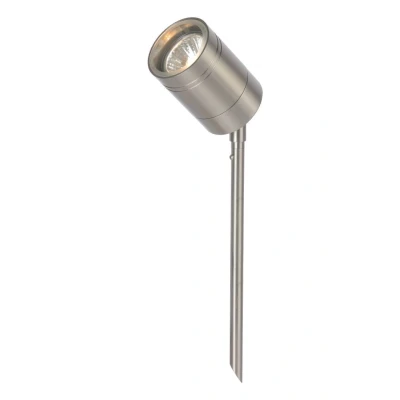 Afbeelding van Lucide ARNE LED Tuinspot Buiten Ø 6,3 cm GU10 1x5W 2700K IP44 Mat chroom