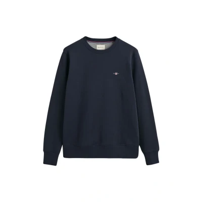 Afbeelding van GANT REG Shield Cneck Sweater, Heren, Maat: Small, Evening blue