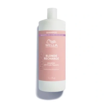 Afbeelding van Wella Invigo Blonde Recharge Cool Shampoo 1000ml Haibu by Kapperskorting.com