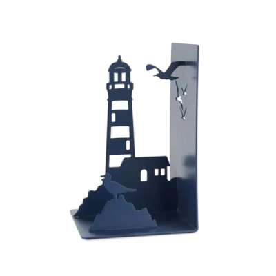 Afbeelding van Balvi Boekensteun Vuurtoren Blauw Metaal