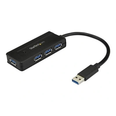 Image de StarTech.com hub USB 3.0 à 4 ports Mini avec port de charge Adaptateur d&#039;alimentation inclus (ST4300MINI) Concentrateur (hub) x SuperSpeed bureau pour P/N: USB312SAT3CB USB315CB2M USBLT1MWS USBLT2MBR USBLT30CMW USBLTM1MB
