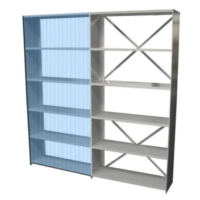 Afbeelding van Archiefstelling basic Lichtgrijs 198cm hoog x 100cm breed 40cm diep