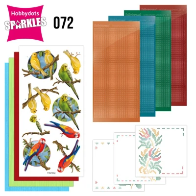 Afbeelding van Sparkles Set 72 Amy Design Tropical Parrots