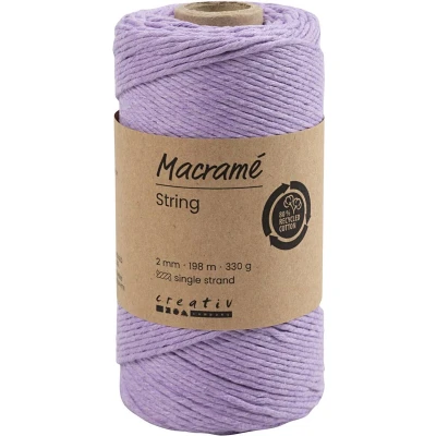 Afbeelding van Creativ Company Macramé Koord 2 mm 198 m Paars