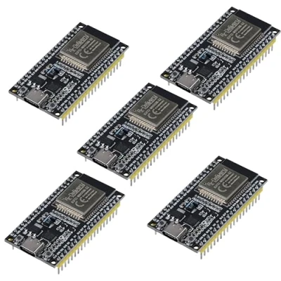 Afbeelding van AZDelivery ESP32 NodeMCU 5 stuks WiFi Dev Kit C Board met CP2102 poort en USB ESP 32 Wroom Compatibel Arduino inclusief e book