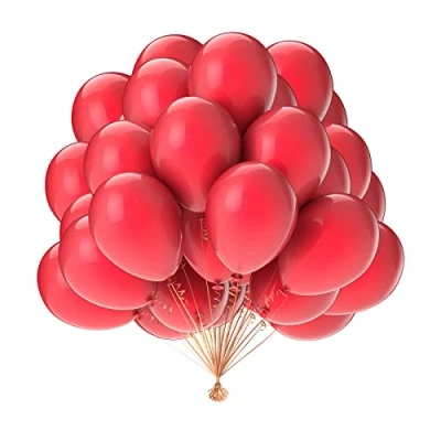 Afbeelding van 50 stuks rode ballonnen van 25 cm, latexballonnen voor verjaardag, Kerstmis, bruiloft, feestdecoratie