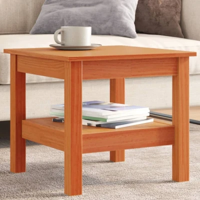 Afbeelding van Salontafel 45x45x40 cm massief grenenhout wasbruin
