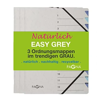 Afbeelding van Pagna 44008 00 Easy Grey 3 pack, 12 vakken, grijs