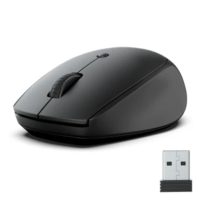 Afbeelding van JLab Go Mouse Draadloze muis voor beide handen, werkt op batterijen, verbinding via Bluetooth of USB, stille ergonomische muis, draadloos, meerdere apparaten pc/computer