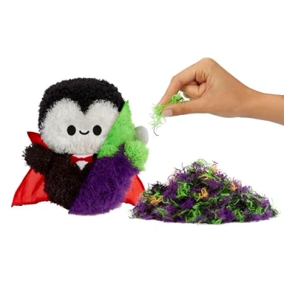 Afbeelding van Fluffie Stuffiez Halloween Frankenstein, klein pluche dier om te verzamelen, onthulling verrassing, ASMR knuffeldier, fidget, doe het zelf, afneembaar bont, voor kinderen vanaf 4 jaar en verzamelaars