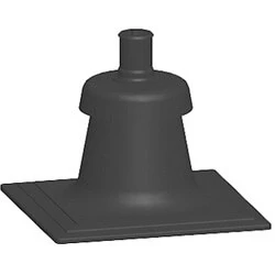 Afbeelding van Ubbink schoorsteenopstand KS voor Rolux Flex 80 mm zwart PP T120 CT SG