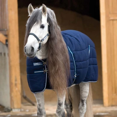Afbeelding van Horseware Rambo Stable Rug Staldeken 400gr maat 140/191 Navy