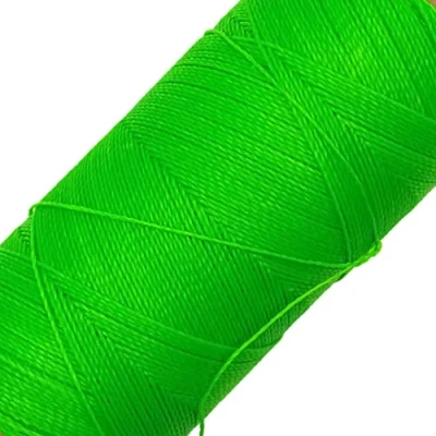 Afbeelding van LINHASITA Spoel gewaxt garen, 100 g/360 m, dikte 0,5 mm, macramé polyestergaren, 30 kleuren, neongroen