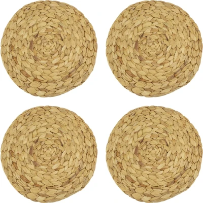Afbeelding van Krumble Placemat geweven rond 30 cm set van 4