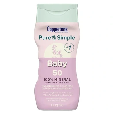 Afbeelding van Coppertone Pure and Simple Baby Sunscreen SPF 50