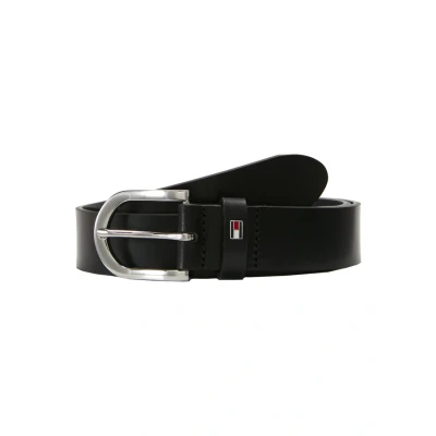 Afbeelding van Tommy Hilfiger dames New Danny riem van leer in de kleur Zwart, maat: 70 cm