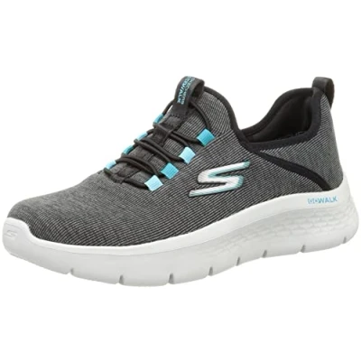 Afbeelding van Skechers Go Walk Flex Lucy Sneakers voor dames, zwart, 39 EU, zwart.