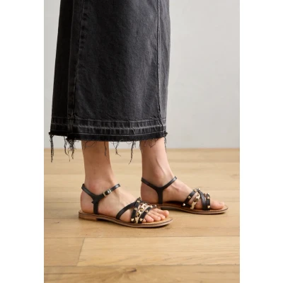 Afbeelding van Geox Maddalusiac Sandalen, Dames, Maat: 41, Black/white Leer