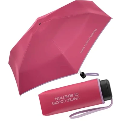 Afbeelding van Benetton Zakparaplu Ultra Mini Flat Solid, kamperfoelie