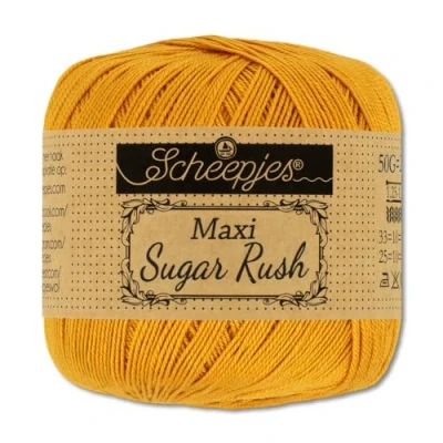 Afbeelding van Frida&#039;s Wollhaus Scheepjes Maxi Sugar Rush haakgaren 50 g katoen 87 kleuren (249 saffron)