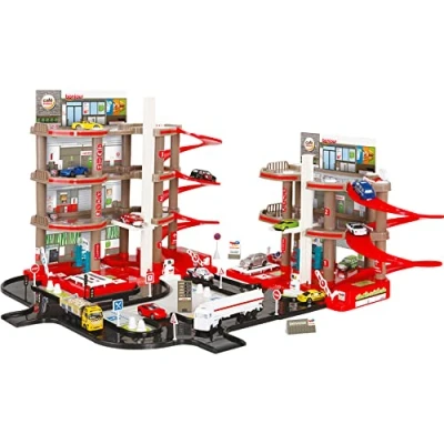 Afbeelding van STARLUX TOTAL dubbele garage met compleet tankstation 3 en 4 niveaus circuit van 2 meter vanaf jaar gemaakt in Europa 401001
