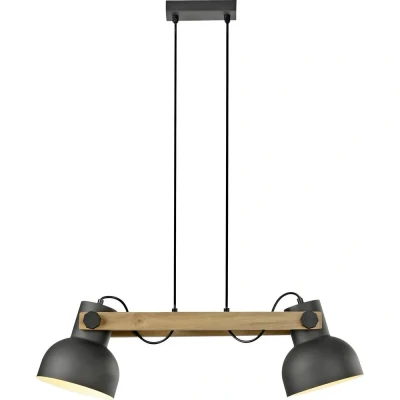 Afbeelding van JUST LIGHT. Hanglamp Cup 2.0, 2 lamps, zwart, metaal