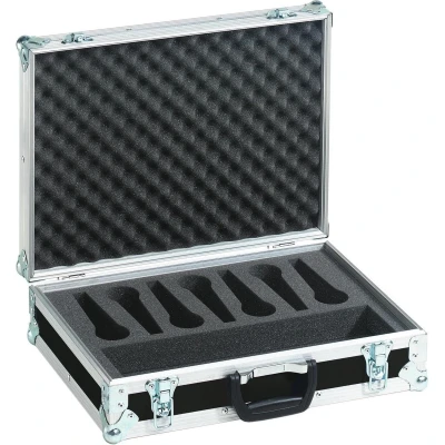 Afbeelding van Roadinger microfoon flightcase voor 7 microfoons zwart